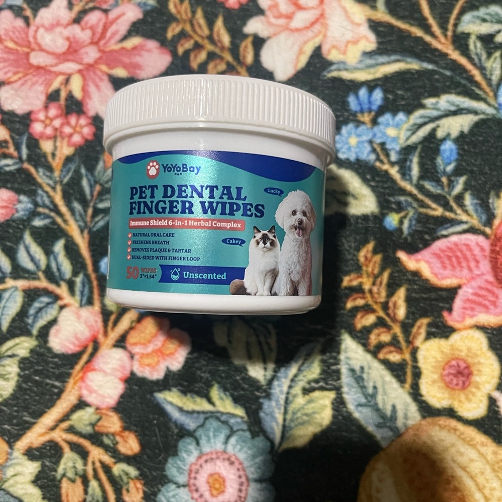 Pet Dental Finger Wipes - Blue